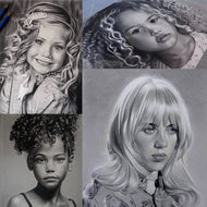 Learn How to Draw Photo Realistic Portraits in Pencil + 4 Hair Tutorial Bundle