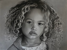 Load image into Gallery viewer, Learn How to Draw Photorealistic Portrait Tutorial - Curly Hair Girl Wool Cardigan (A4 Graphite Pencils)
