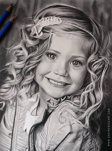 Learn How to Draw Photorealistic Portrait Tutorial - Blonde Girl Leather Jacket (A4 Graphite pencils)